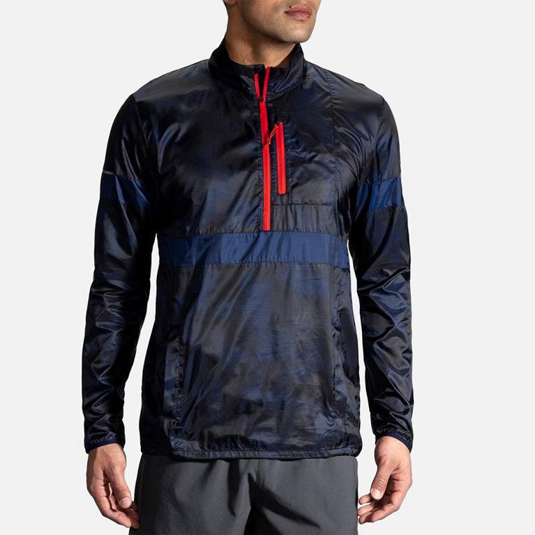 Brooks Men's LSD Pullover Running Jackets - Grey (HULJ18396)